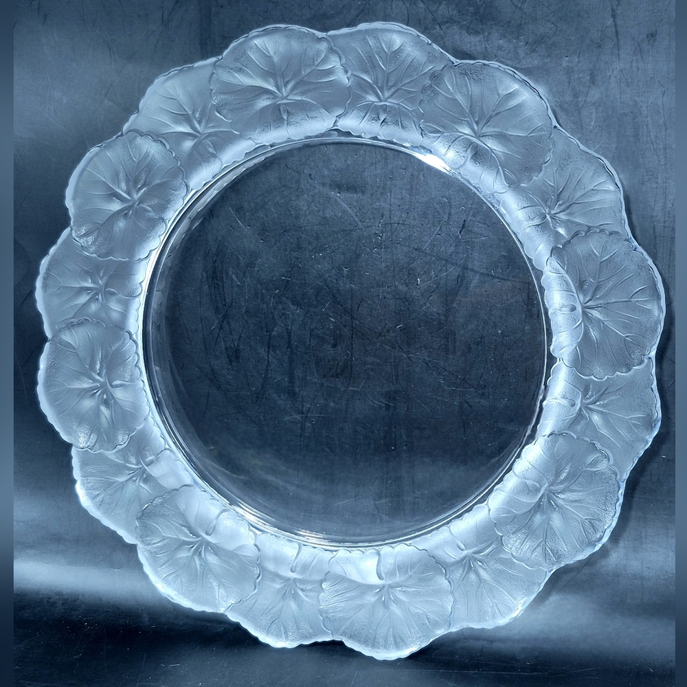 Lalique "Honfleur" crystal plate